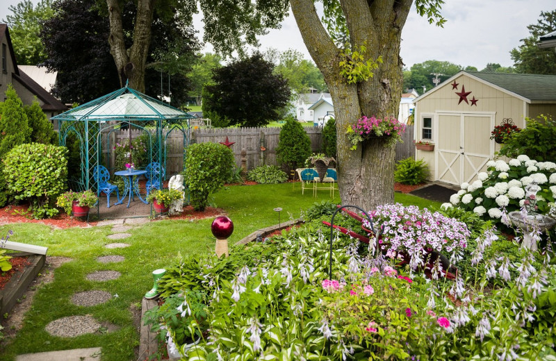 Garden at Westby House Victorian Inn.