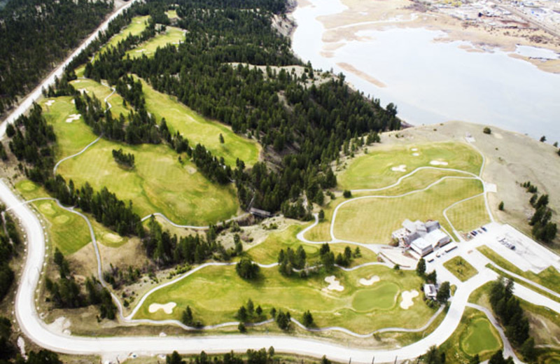 Aerial View of the Grey Wolf Golf Course at the Panorama Vacation Retreat at Horsethief Lodge