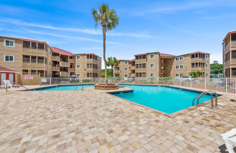 Rental outdoor pool at Condo World.