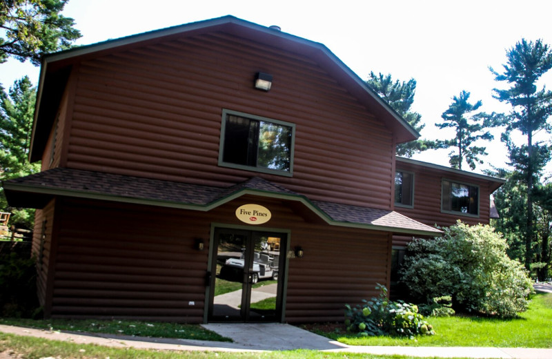 Cabin exterior at Ruttger's Bay Lake Lodge.