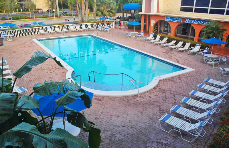 Outdoor pool at Knights Inn Hallandale Beach.