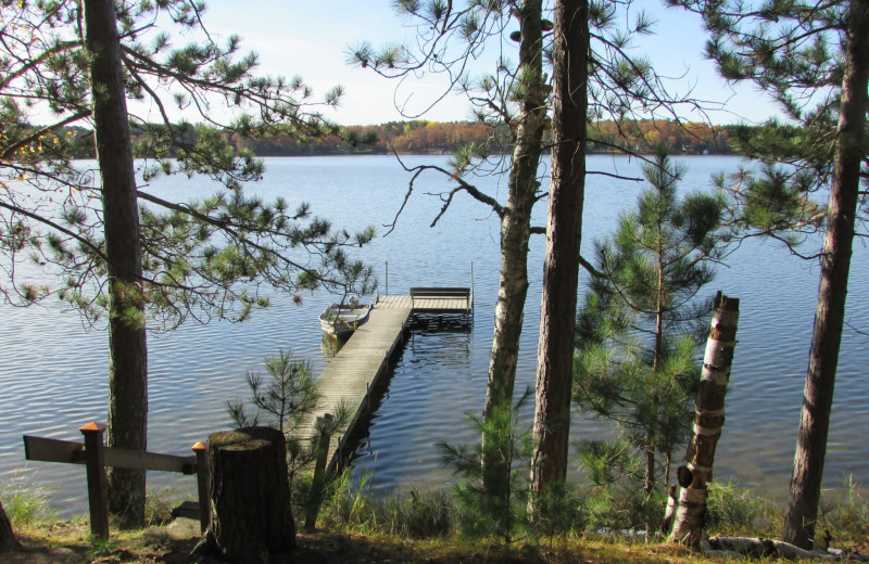 Lake view at Northwoods Vacation Rentals.