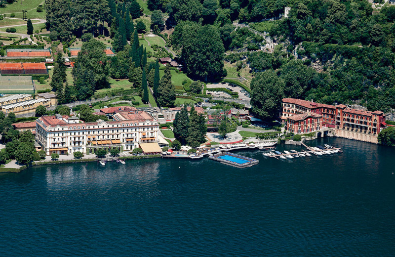 Aerial view of Villa d'Este.