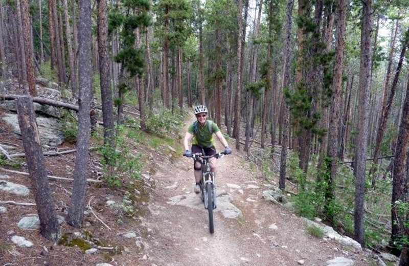 Biking near Colorado Bear Creek Cabins.