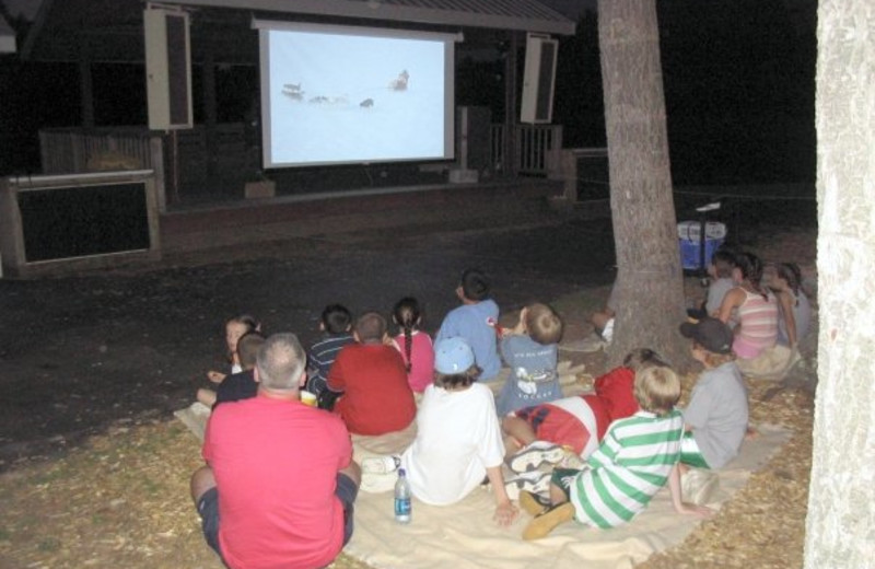 Outdoor movies at Sunny Hill Resort & Golf Course.