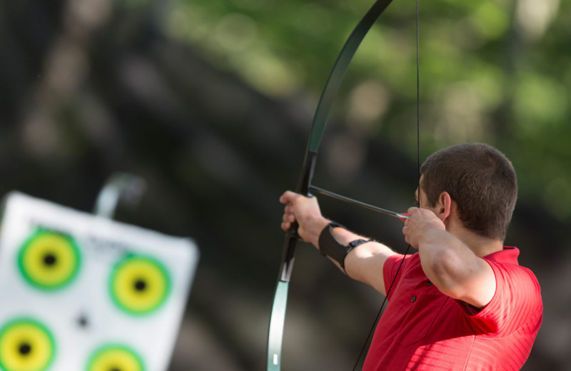 Archery practice at Wintergreen Resort.