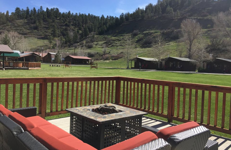 Patio at High Country Lodge.