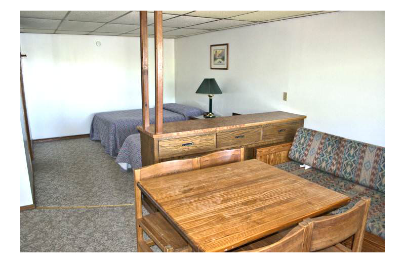 Guest room at Silver Rapids Lodge.