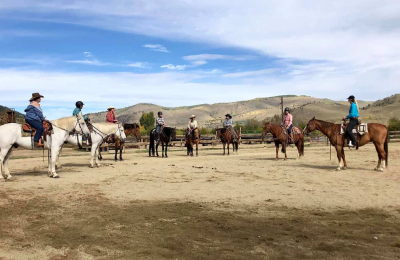 Horseback riding at C Lazy U Ranch.