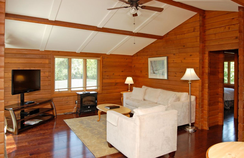 Cottage living room at Eganridge Resort, Country Club & Spa.