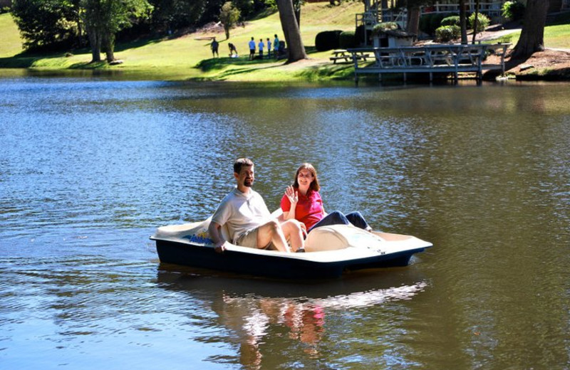 Paddle boats at Mill House Lodge.