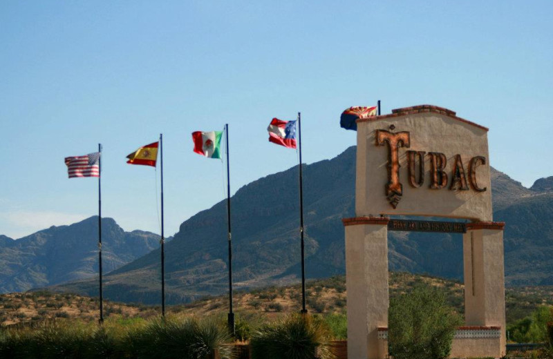 Outdoor sign at Tubac Golf Resort.