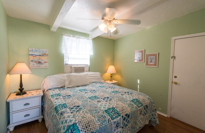 Guest room at Silver Sands Villas.