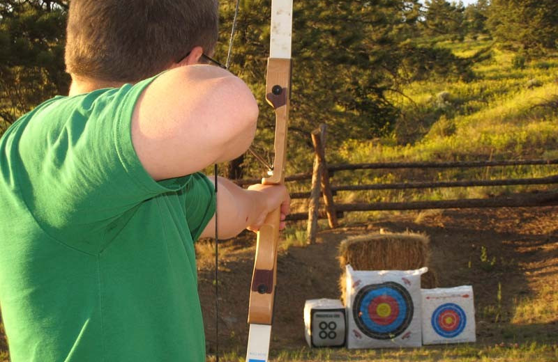 Archery practice at Elk Mountain Ranch.