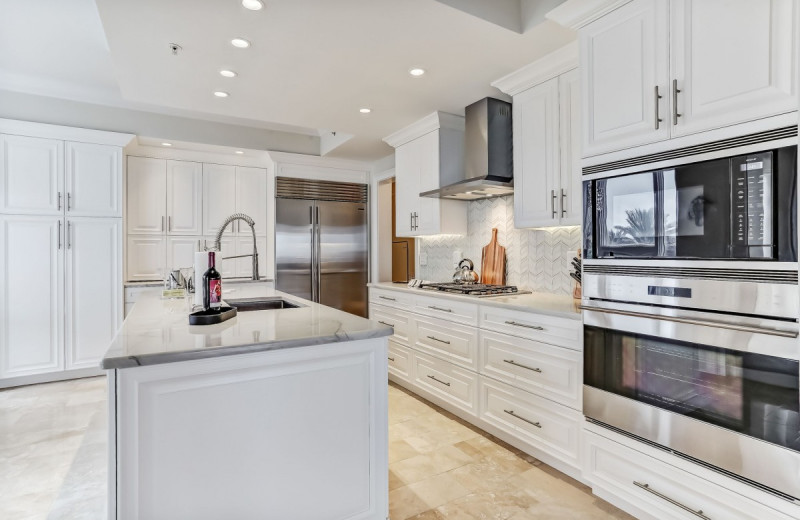 Rental kitchen at Amelia Rentals and Management Services.
