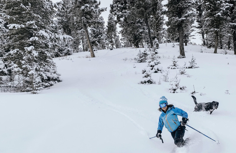 Skiing at Hardscrabble Ranch.
