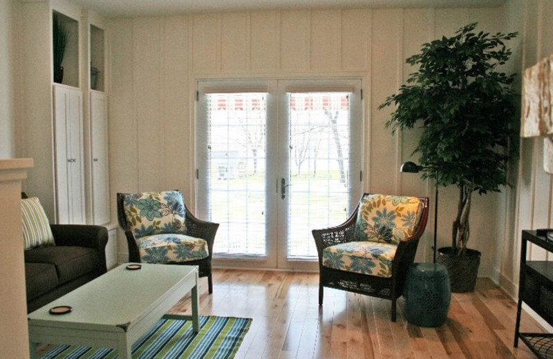 Vacation rental living room at The Beach House.
