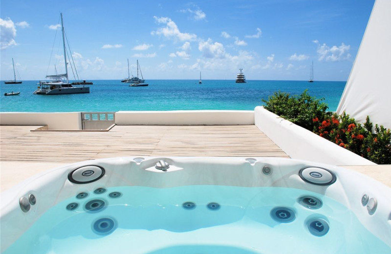 Villa hot tub at Island Properties Luxury Rentals.