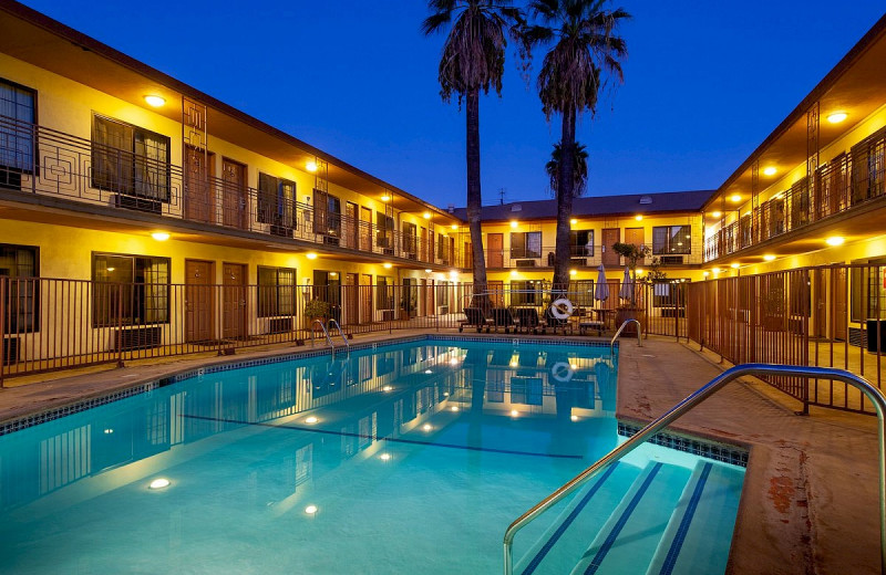 Outdoor pool at Studio City Court Yard Hotel.