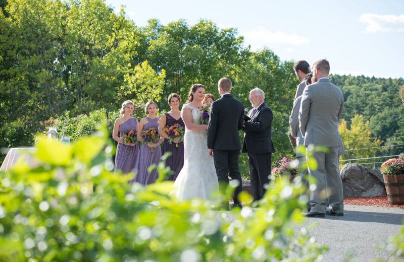 Wedding ceremony at Dunham's Bay Resort.