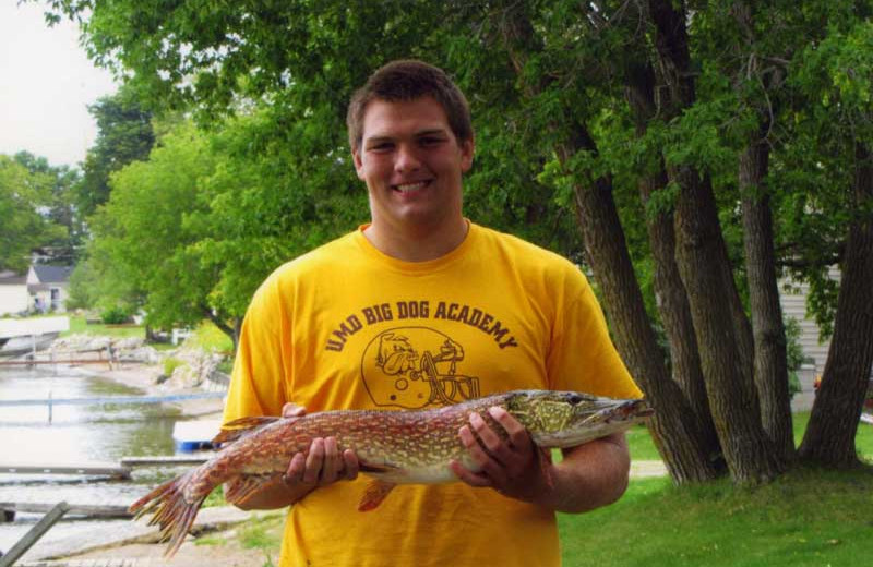 Fishing at Spruce Lodge.