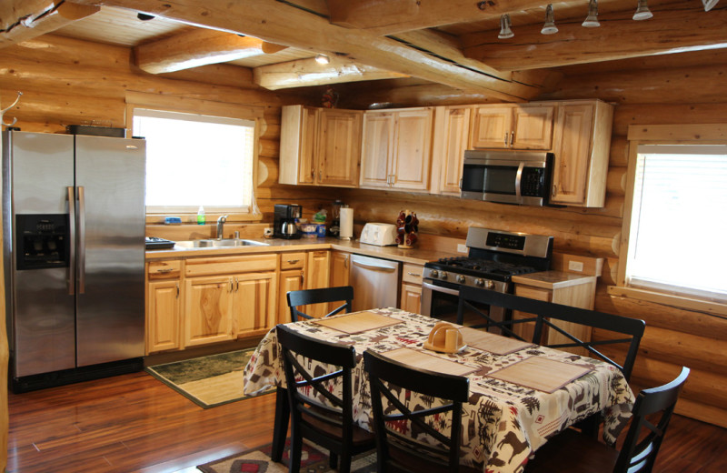 Guest kitchen at Salmon Catcher Lodge.