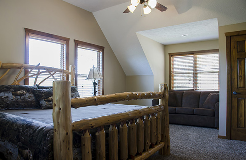 Guest bedroom at Royal Moose Lodge.