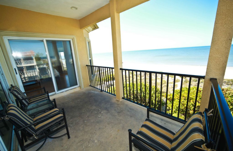 Rental balcony at Plumlee Gulf Beach Realty.