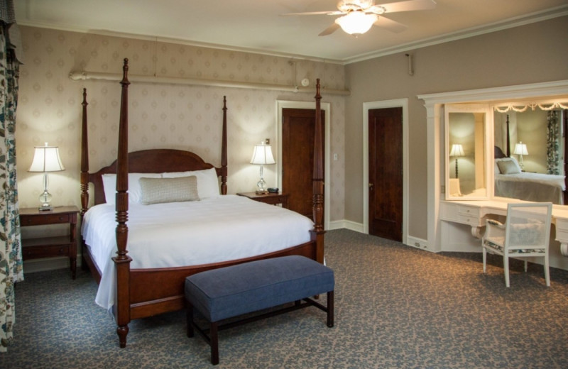 Guest room at The Inn at Stonecliffe. 