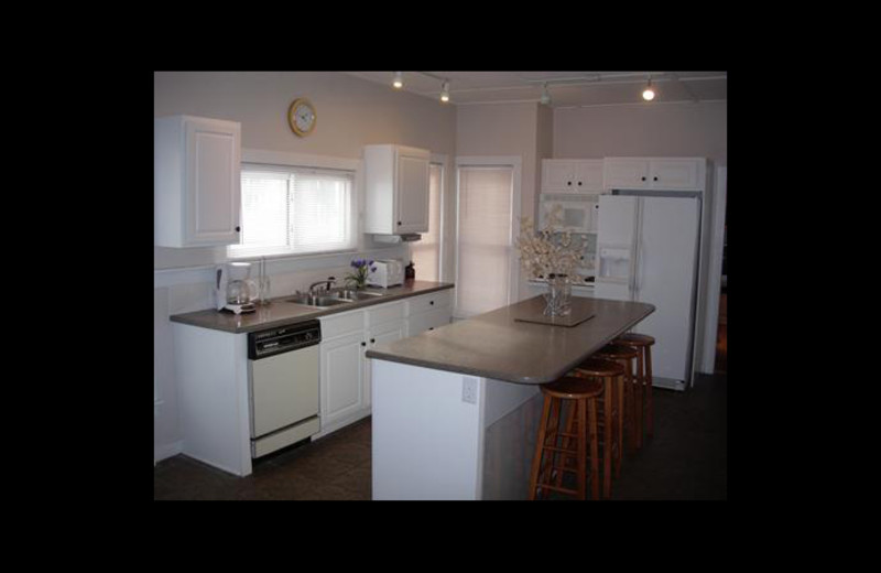 Rental kitchen at Michigan Vacation Rentals.