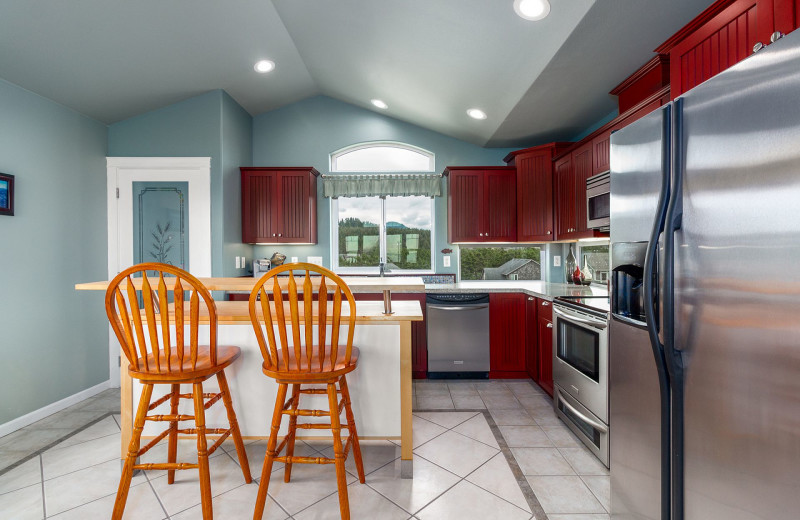 Rental kitchen at Kiwanda Coastal Properties.