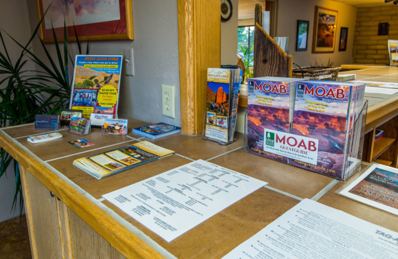 Lobby at Moab Rustic Inn.