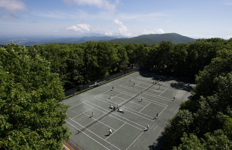 Tennis court at Wintergreen Resort.