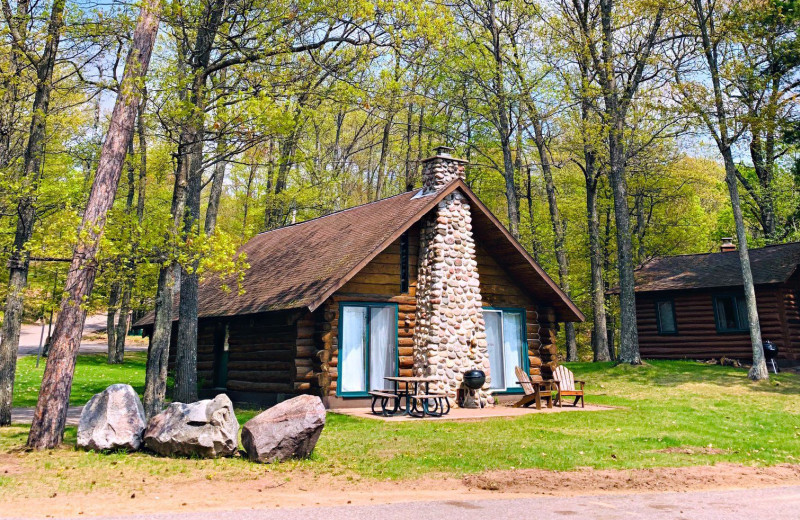 Cabin exterior at Pitlik's Sand Beach Resort.