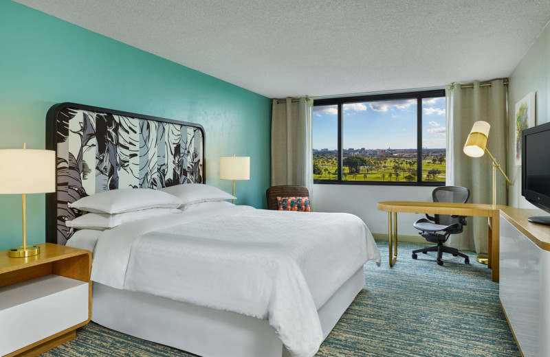 Guest room at Sheraton Miami Airport Hotel & Executive Meeting Center.