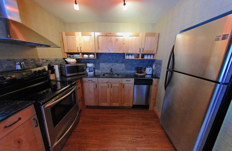 Guest kitchen at Inns of Banff.