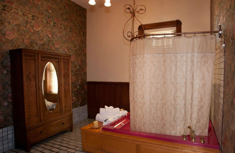 Guest bathroom at Palace Hotel and Bath House Spa.