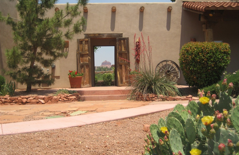 Exterior view of Adobe Hacienda Bed & Breakfast.