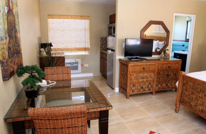 Guest room at Bamboo Beach Club.