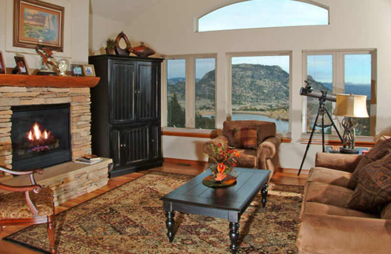 Vacation rental living room at Marys Lake Vacation Condos.