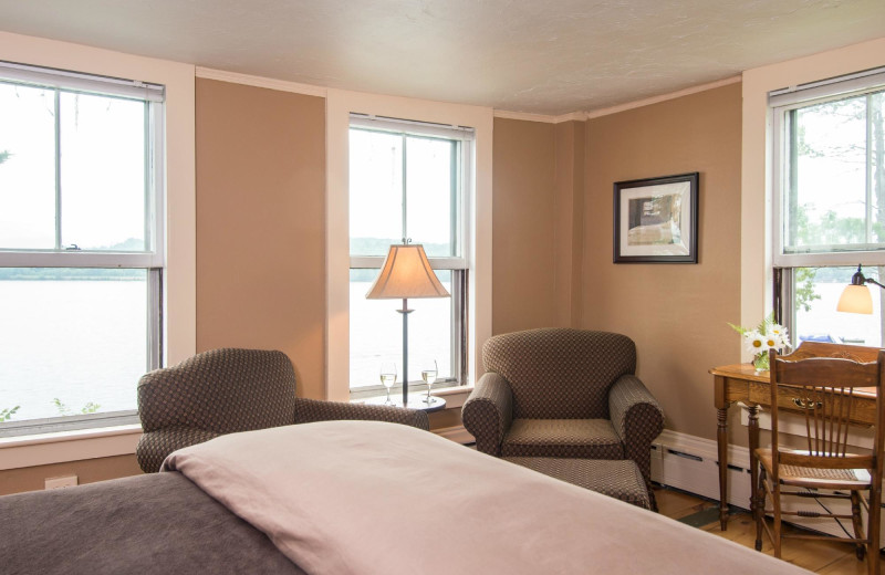 Guest room at The Lake House at Ferry Point B&B.