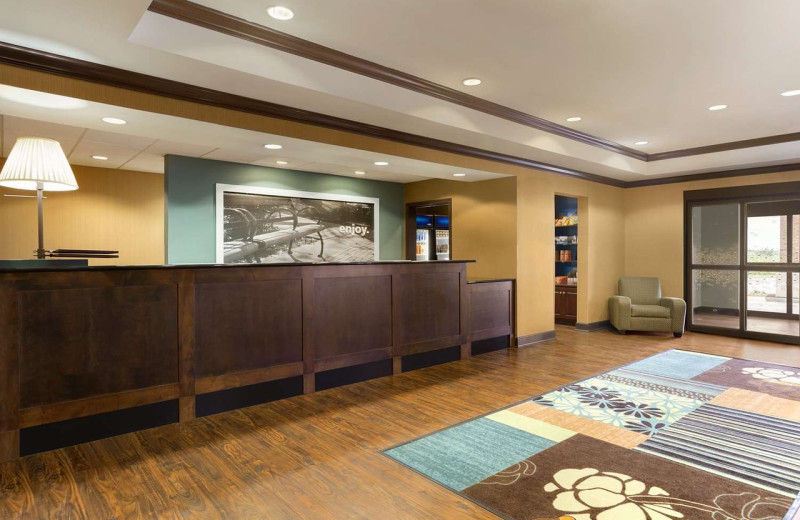Lobby at Hampton Inn Stow.