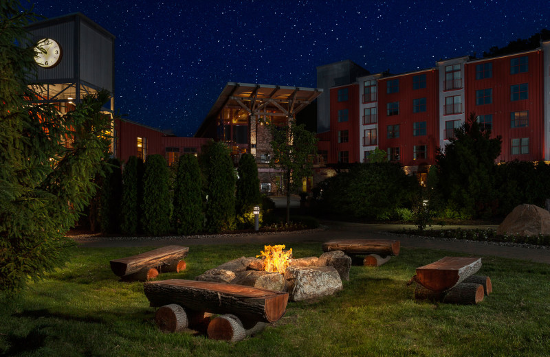 Fire pit at Bear Creek Mountain Resort.