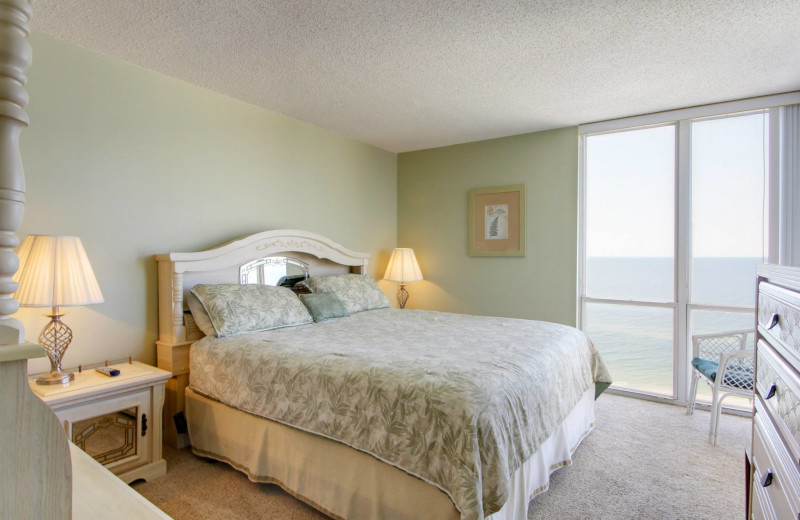 Rental bedroom at Perdido Key Resort Management.