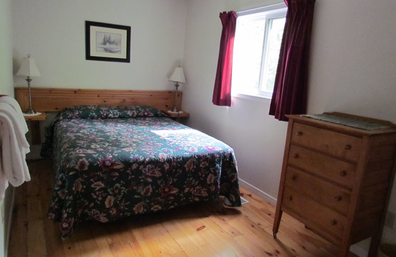 Guest bedroom at Pine Vista Resort.