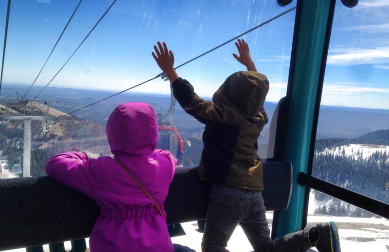 Skiing at Hummingbird Cabins.