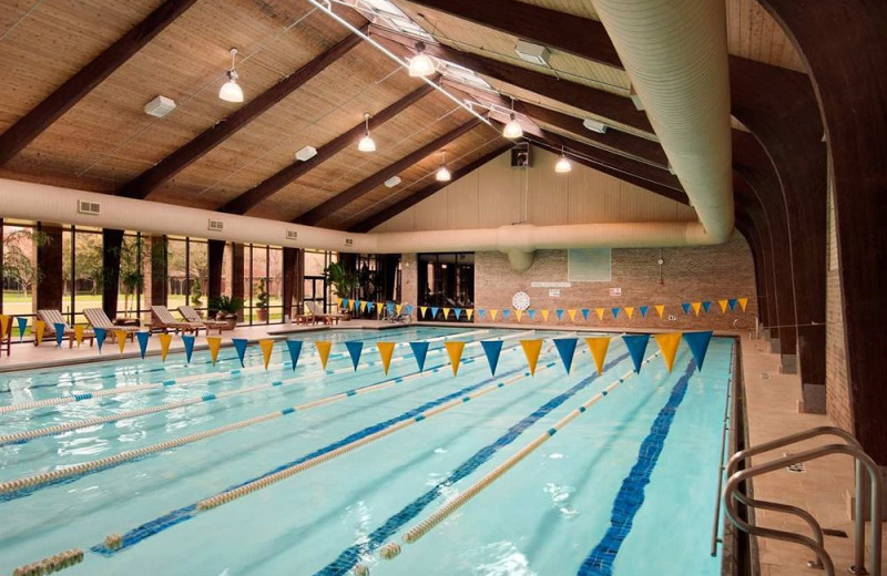 Indoor pool at Hilton Anatole.