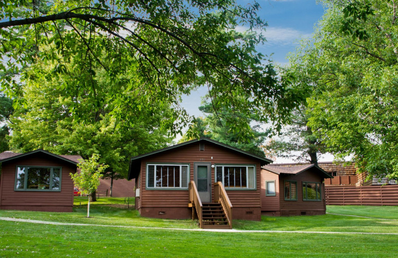 Cabin exterior at Ruttger's Bay Lake Lodge.