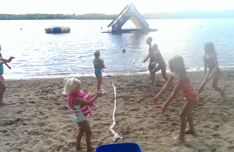 Beach at East Silent Lake Resort.