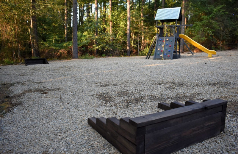 Rental playground and games at White Glove Luxury Cabins.